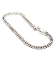 Bransoletka z białego złota z cyrkoniami