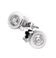 Kolczyki z białego złota z brylantami