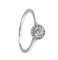 Pierścionek w białym złocie z brylantami