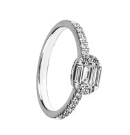 Pierścionek w białym złocie z diamentami