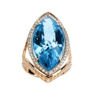 Pierścionek ze złota z topazem