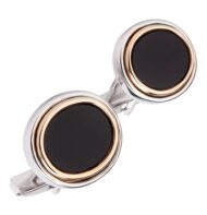 Spinki męskie z onyskem w białym złocie